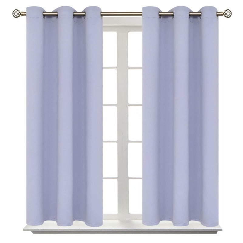 BGment Room Darkening Curtains 45 Inches Long - Grommet Thermal Insulated Drapes Window Treatment Curtains for Bedroom, 2 Panels, 38 x 45 Inch, Lavander - Image 1