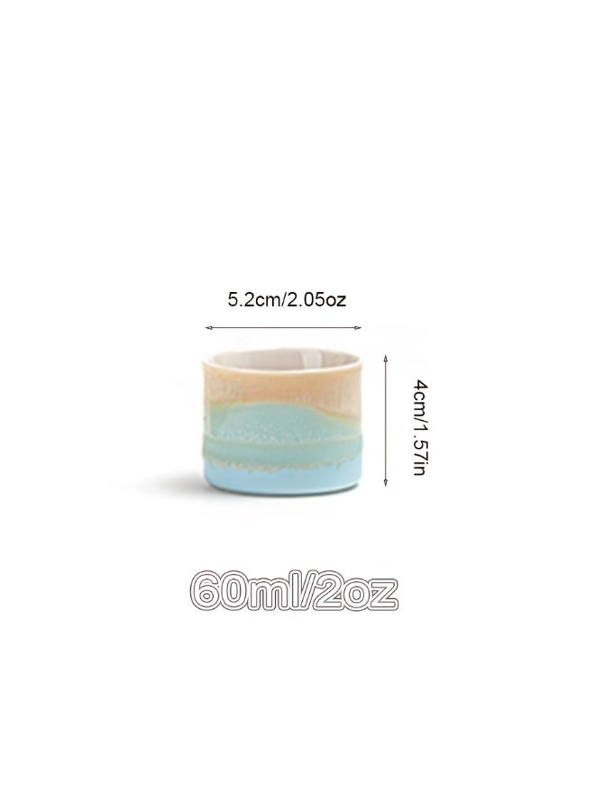 WALALLA 4-Piece Ceramic Cup Espresso Cups With Gift Box Elegant Coffee Cups Arabic Mug with Nature Scenery Tea Cup Set Small Size Coffee Mug Drinking Cup Set - Image 3