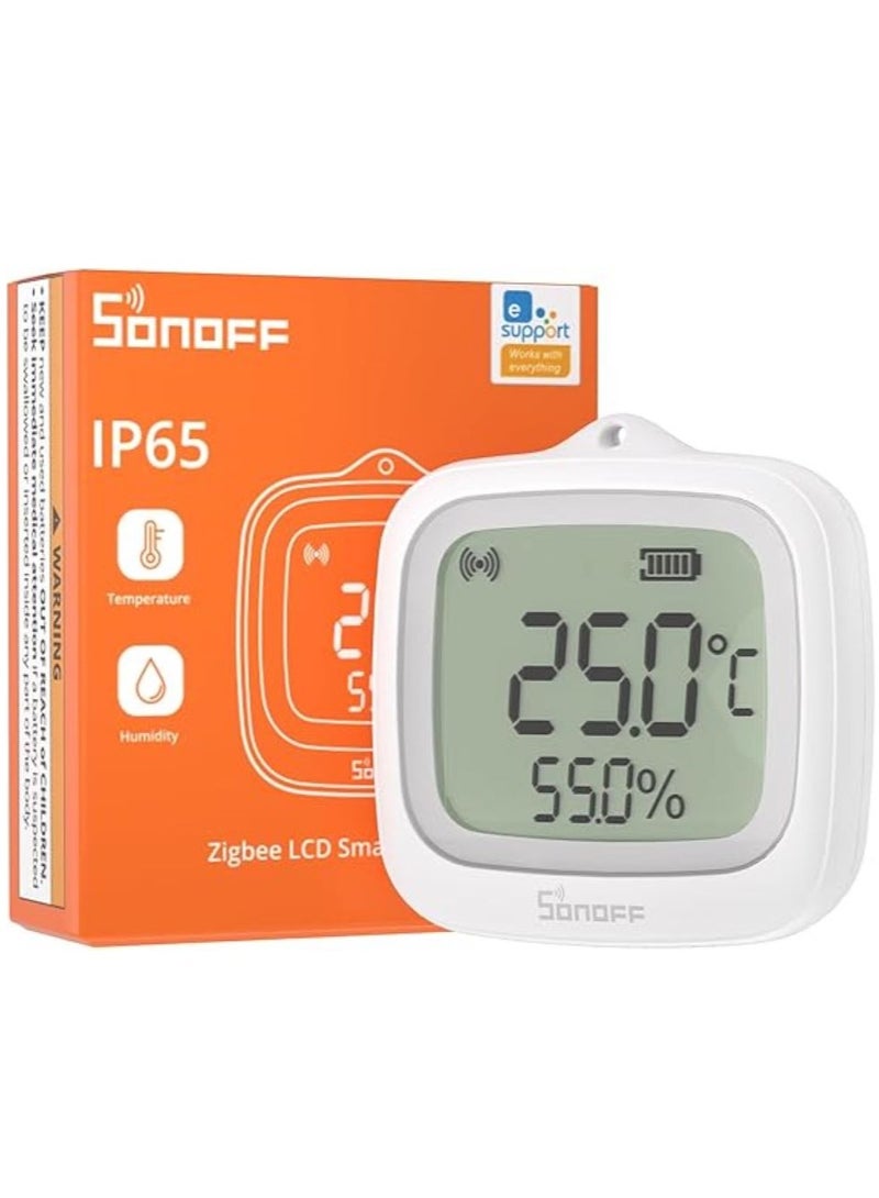 سونوف سونوف حساس درجة الحرارة والرطوبة المقاوم لرذاذ الماء – يعمل بتقنية Zigbee موديل SNZB-02WD - Image 1