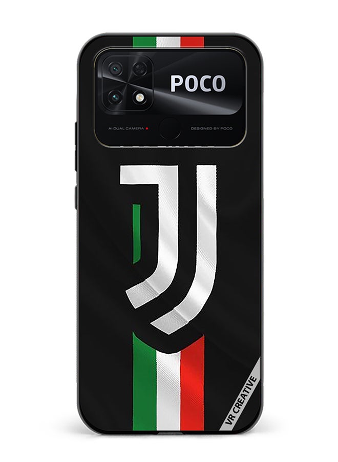 VR CREATIVE Protective Case Cover For Xiaomi Poco C40 Juventus Logo Design Multicolour - Image 1