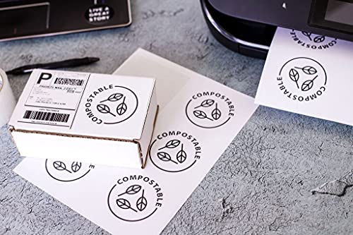 Premium Label Supply White Sticker FBA Labels – 4" x 3.33" – Laser/Inkjet Compatible – (6 per Sheet), 100 Sheets - 600 Total Adhesive Labels - Image 2