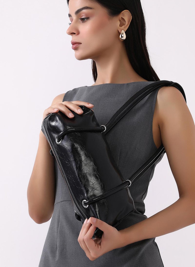 Haute Sauce Solid Zip Lock Regular Vegan Leather Hand Bag For Women  - Image 3