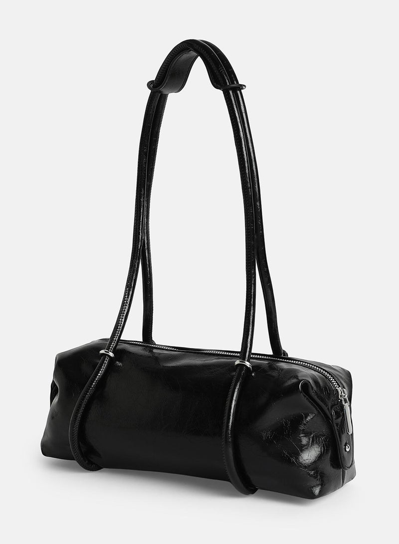 Haute Sauce Solid Zip Lock Regular Vegan Leather Hand Bag For Women  - Image 5