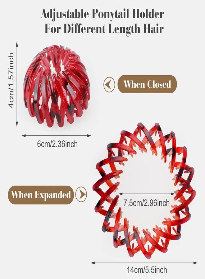 Cositina 7 Pack Bird Nest Shaped Hair Clips Expandable Hair Claw Clamps Ponytail Hairpin Curling Clip Bun Makers Hair Styling Tool for Women Girls - Multicolor - Image 2