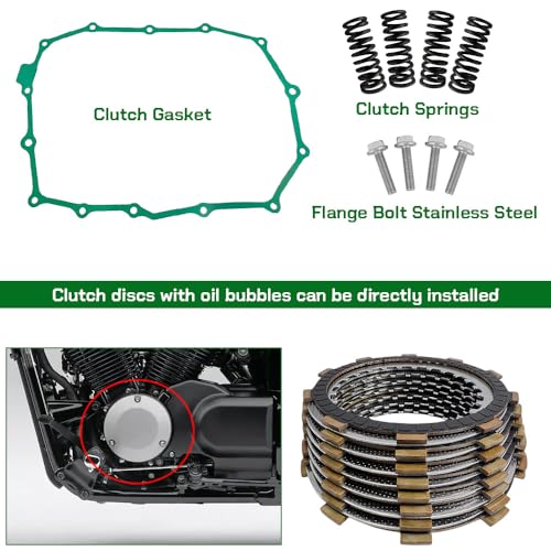 WEICHENGXIN Clutch Kit Heavy Duty Springs & Cover Gasket Compatible with For HONDA Shadow ACE Spirit 750 VT750C VT750CD 1998 1999 2000 2001 2002 2003 - Image 5