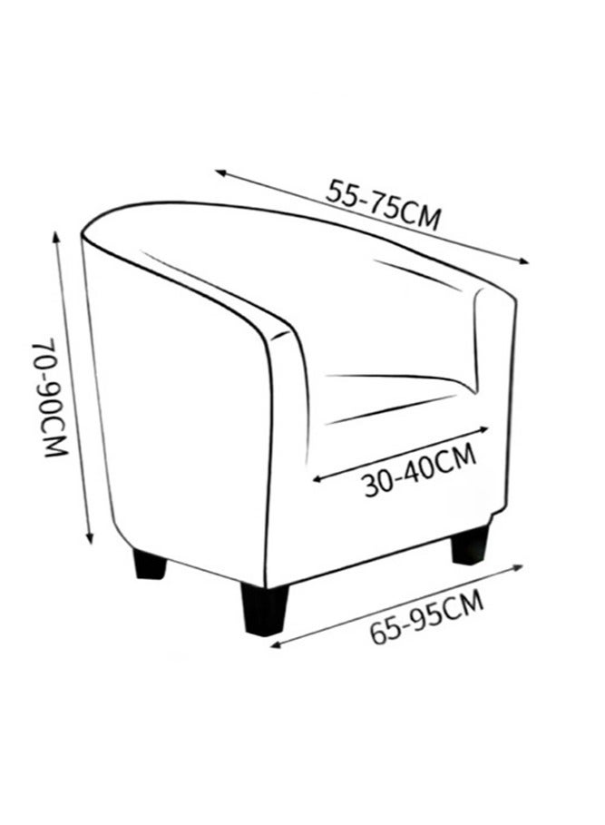 Single sofa cover cat-proof semi-circular chair cover non-slip chair cover comfortable and warm sofa cover - Image 2