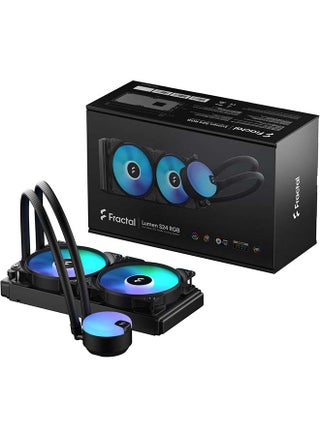 Fractal Design Lumen S24 V2 RGB 240mm Liquid CPU Cooler, 2x Aspect 12 RGB PWM Fans, 400mm Tube, 90° Intervals, Pre-Applied Thermal Paste, 6 ARGB LEDs, Support LGA 1700/AM5, Black | FD-W-L1-S2412 - pzsku/Z5462E46480DC0F758A9AZ/45/_/1713938734/ed7e3d3b-bfb0-4107-8693-40a4651ca528