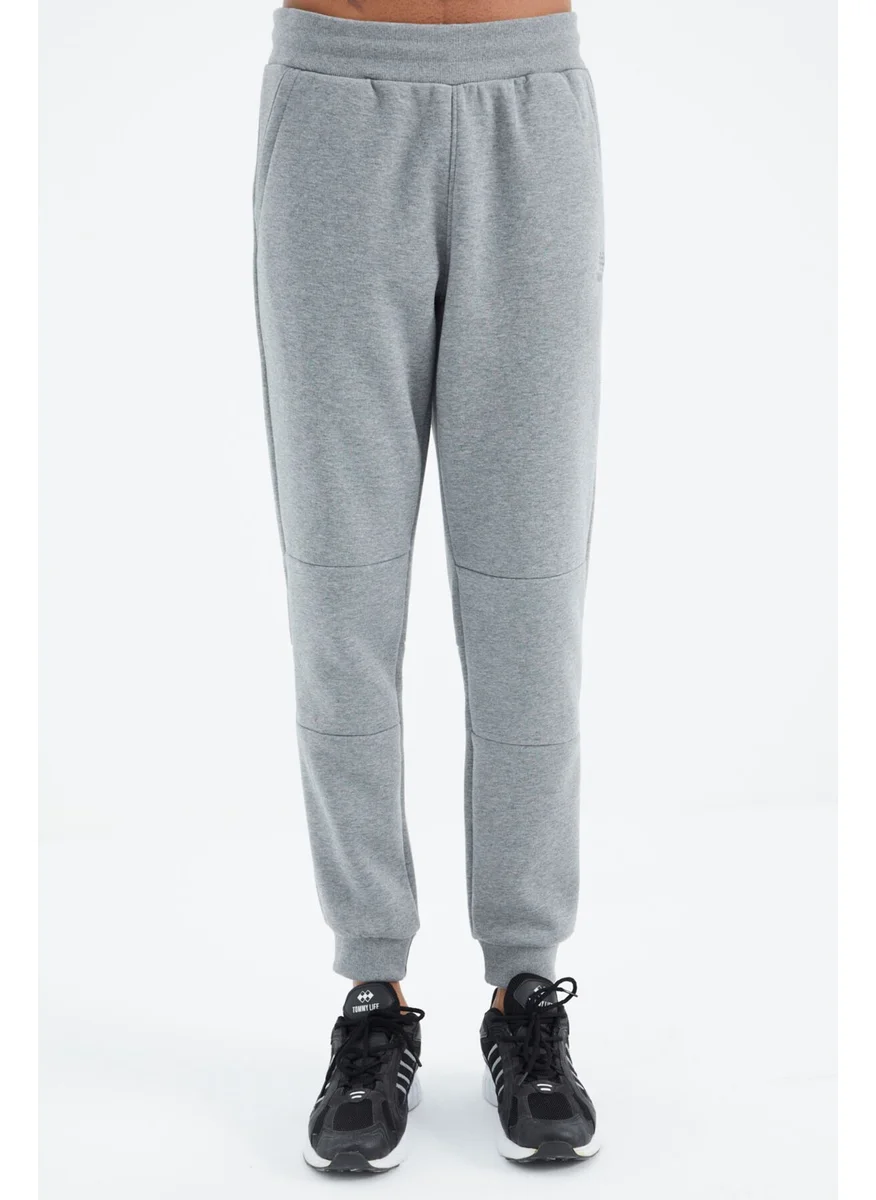 تومي لايف Gray Melange Laced Stripe Detailed Relaxed Fit Men's Tracksuit Bottom - 82106