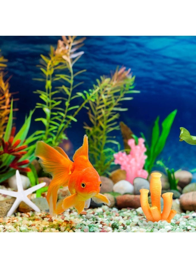 DOUGEI 12 Pieces Fake Coral Plant Aquarium Decorations Fish Tank Ornament Decor Artificial Polyresin Colorful Coral Reef Decoration Accessories for Betta Fish Tank Aquarium Landscape(Lovely Style) - Image 5