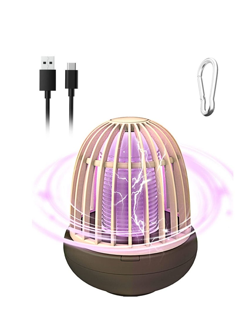 SYOSI Bug Zapper Rechargeable Mosquito Killer, Indoor and Outdoor Electric Fly Trap with Light & Hanging Loop USB Killing Lamp Portable LED, Cordless Powered Waterproof Bug/Fly Trapper  - Image 3