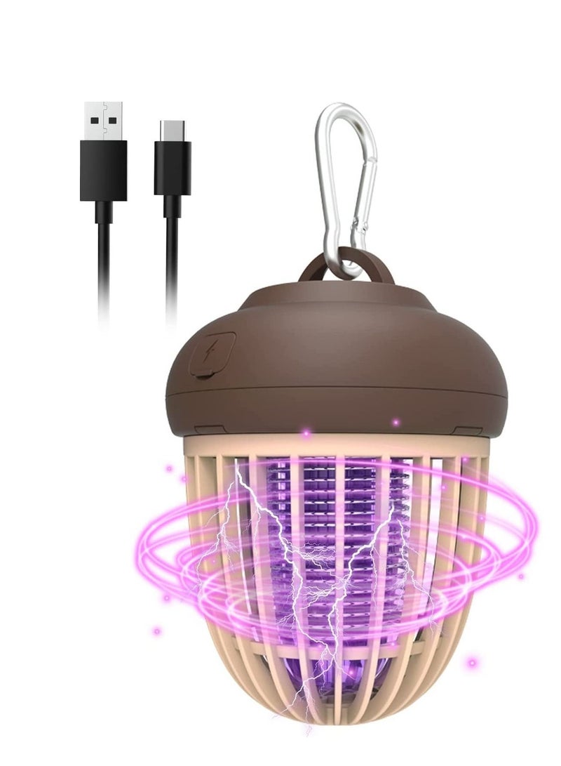 SYOSI Bug Zapper Rechargeable Mosquito Killer, Indoor and Outdoor Electric Fly Trap with Light & Hanging Loop USB Killing Lamp Portable LED, Cordless Powered Waterproof Bug/Fly Trapper  - Image 1