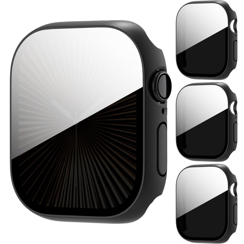 AIDOWU 3-Pack Privacy Case for Apple Watch Ultra/Ultra 2/Ultra 3 49mm, [Anti-Peeping] Ultra-Thin Tempered Glass Screen Protector Case Cover for iWatch Ultra 49mm - Image 1