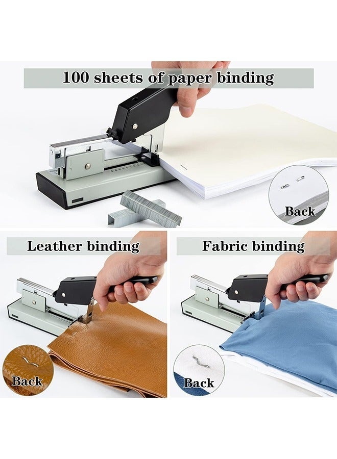 Heavy Duty Stapler,100 Sheet High Capacity Large Stapler with Staple Remover, Effortless Industrial Stapler,Easy to Load Heavy-Duty Stapler,Booklet Stapler,Commercial Stapler - Image 3