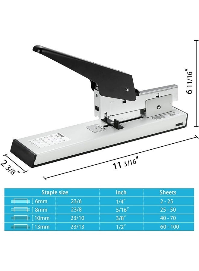 Heavy Duty Stapler,100 Sheet High Capacity Large Stapler with Staple Remover, Effortless Industrial Stapler,Easy to Load Heavy-Duty Stapler,Booklet Stapler,Commercial Stapler - Image 5