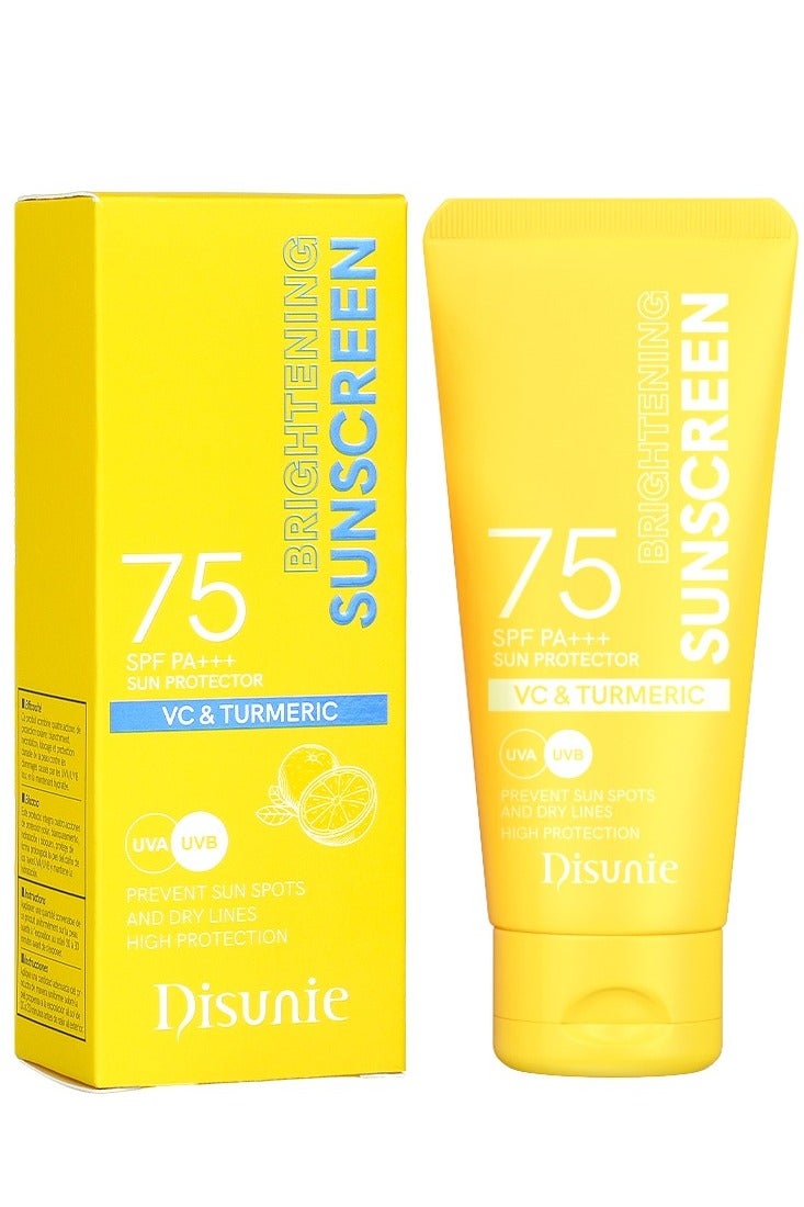 ديسوني واقي شمس مشرق بعامل حماية 75 من الأشعة فوق البنفسجية مع الكركم وفيتامين سي