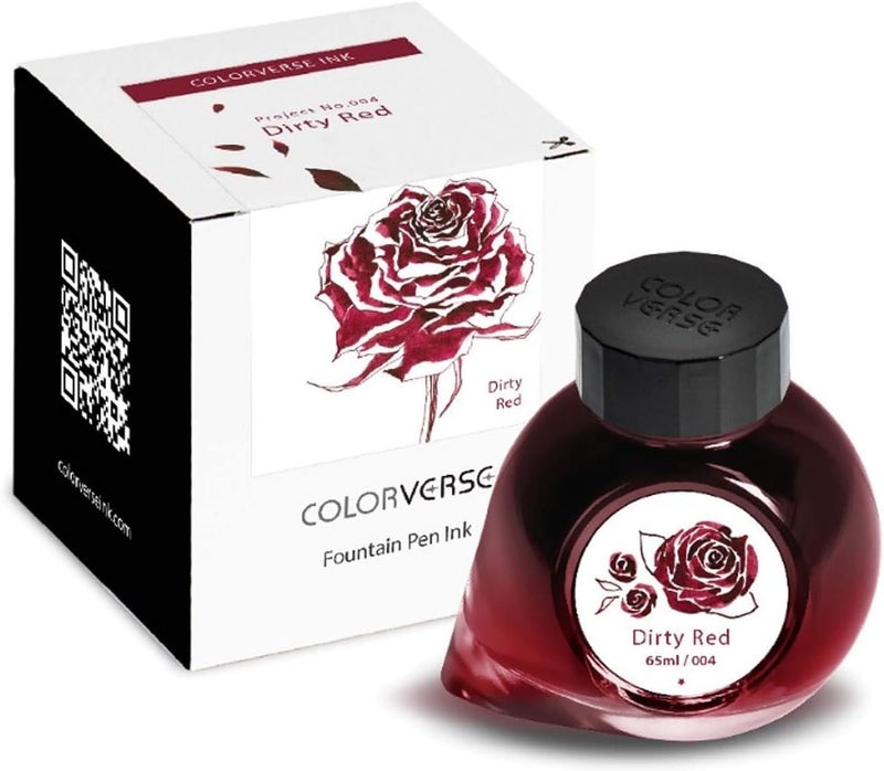 Colorverse Project Ink No.004 - Dirty Red - (65ml) Fountain Pen Ink - Image 1