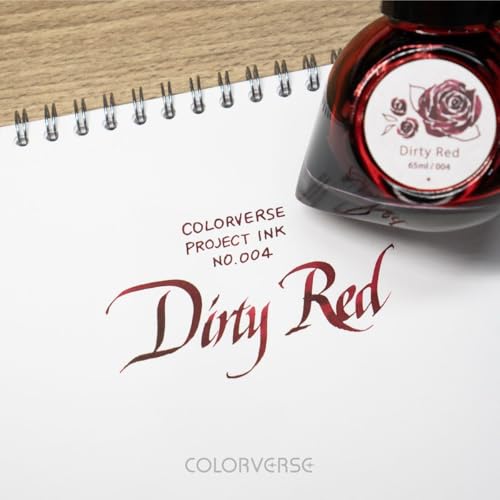 Colorverse Project Ink No.004 - Dirty Red - (65ml) Fountain Pen Ink - Image 5