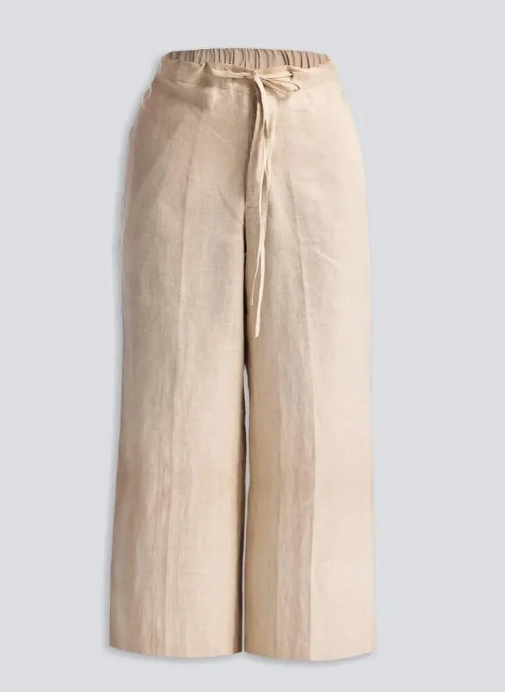 Noor Wide Leg Pants In Hemp