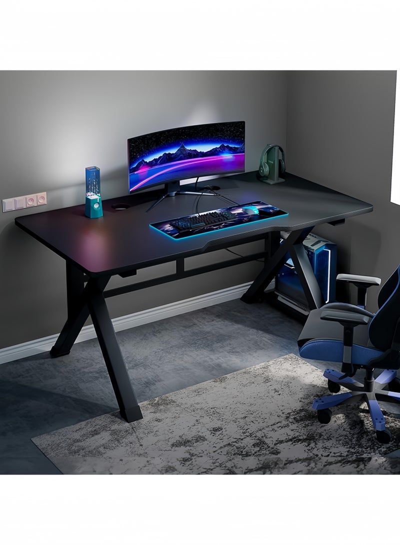 GGEROU Gaming Desk 100cm Home Computer Desk Minimalist style Computer Gamer Table with Carbon Fiber Desktop Ergonomic Home Office Computer Desk 100x60x75cm(Without Host Bracket) - Image 3