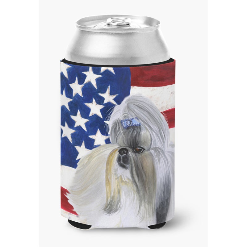 Caroline's Treasures ""Caroline's Treasures Shih Tzu Patriotic Decorative Can Hugger  Multicolor"" 