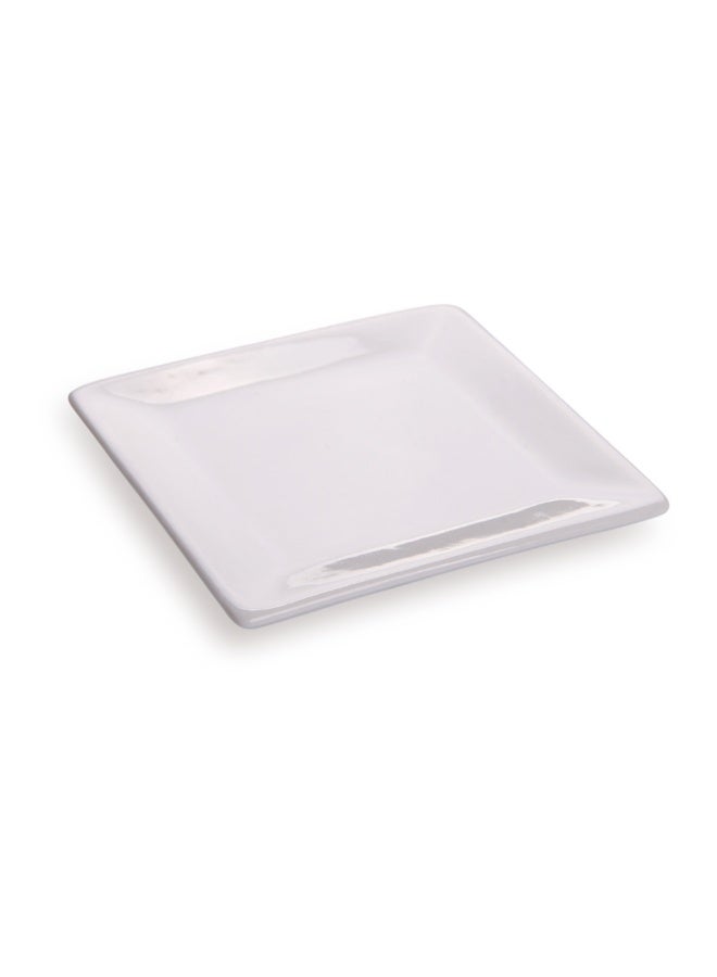 Restaurantware 3 Inch Square Mini Plates , 10 Square Small White Plates For Appetizers - Microwavable, Oven-Safe, White Porcelain Square White Appetizer Plates, Won't Chip, For Appetizers Or Desserts  - Image 1