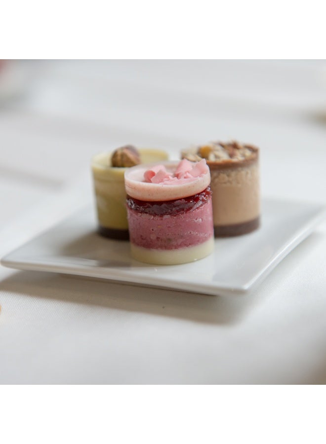Restaurantware 3 Inch Square Mini Plates , 10 Square Small White Plates For Appetizers - Microwavable, Oven-Safe, White Porcelain Square White Appetizer Plates, Won't Chip, For Appetizers Or Desserts  - Image 3