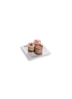 Restaurantware Restaurantware-3 Inch Square Mini Plates , 10 Square Small White Plates For Appetizers - Microwavable, Oven-Safe, White Porcelain Square White Appetizer Plates, Won't Chip, For Appetizers Or Desserts  - Image 2