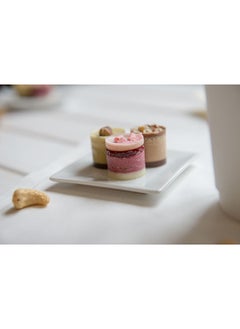 Restaurantware Restaurantware-3 Inch Square Mini Plates , 10 Square Small White Plates For Appetizers - Microwavable, Oven-Safe, White Porcelain Square White Appetizer Plates, Won't Chip, For Appetizers Or Desserts  - Image 3