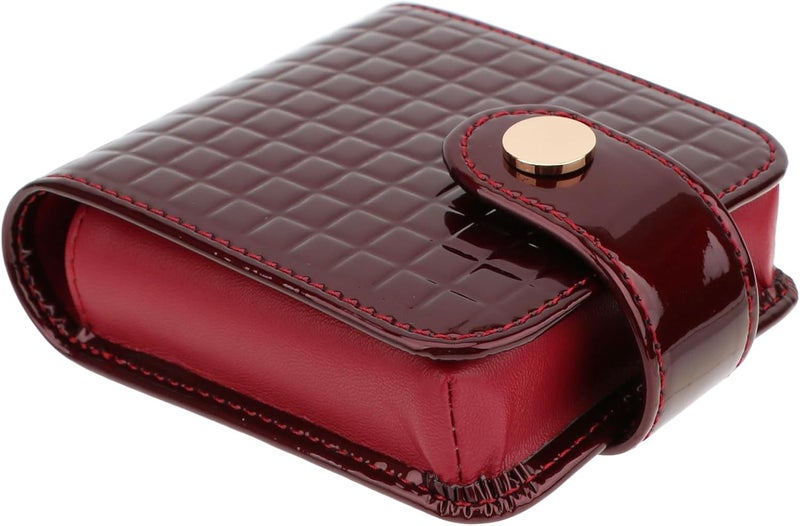 kilofly Genuine Leather Double Lipstick Case Cosmetic Makeup Holder + Gift Box