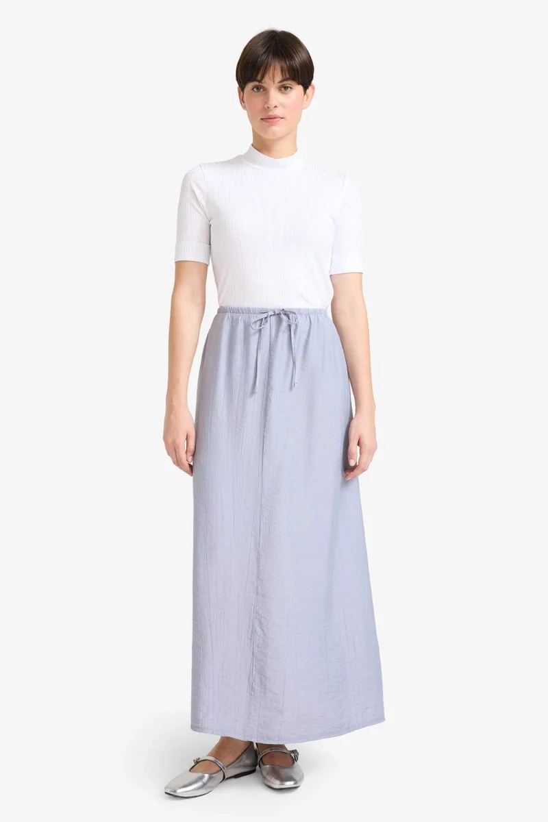 ديفاكتو Regular Fit Half Turtleneck Camisole Short Sleeve T-Shirt