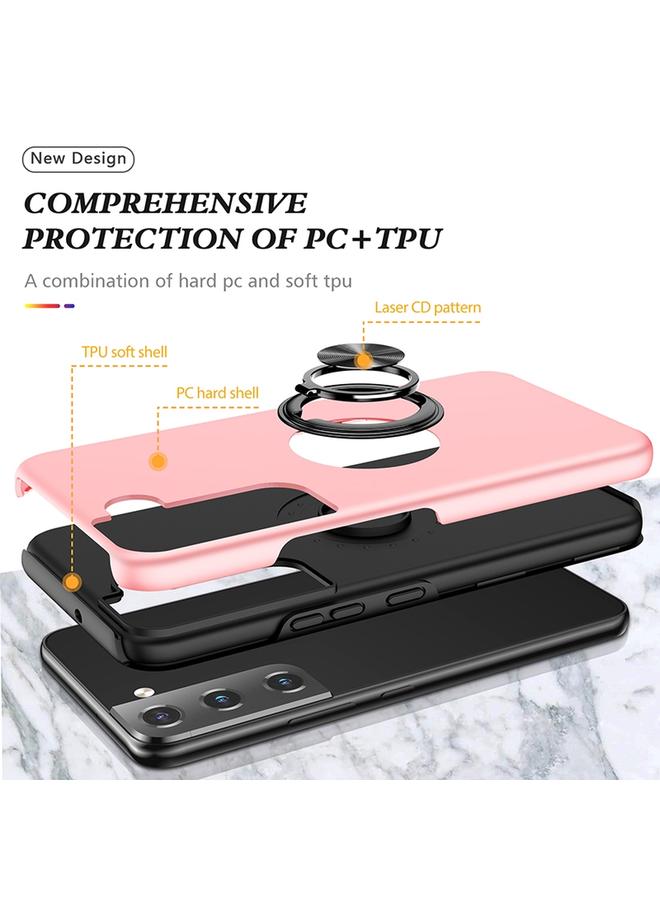 erorex Case For Samsung Galaxy S22 5G PC + TPU Magnetic Phone Case with Invisible Ring Holder - Image 2