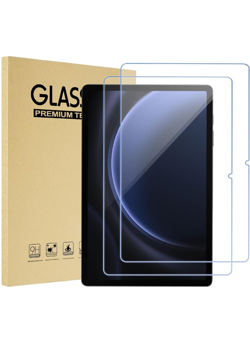 روك بو واقي شاشة لجهاز Galaxy Tab S10 FE مقاس 10.9 بوصة 2025/Tab S9 FE مقاس 10.9 بوصة/S9 2023/Tab S8 2022/Tab S7 2020 مقاس 11 بوصة، مصنوع من الزجاج المقوى الصلب لحماية الشاشة للجهاز اللوحي SM-X520/X510/X710/X700/T870 مع إطار سهل التركيب، غشاء زجاجي مقوى عالي الوضوح شفاف، قطعتان  - Image 1