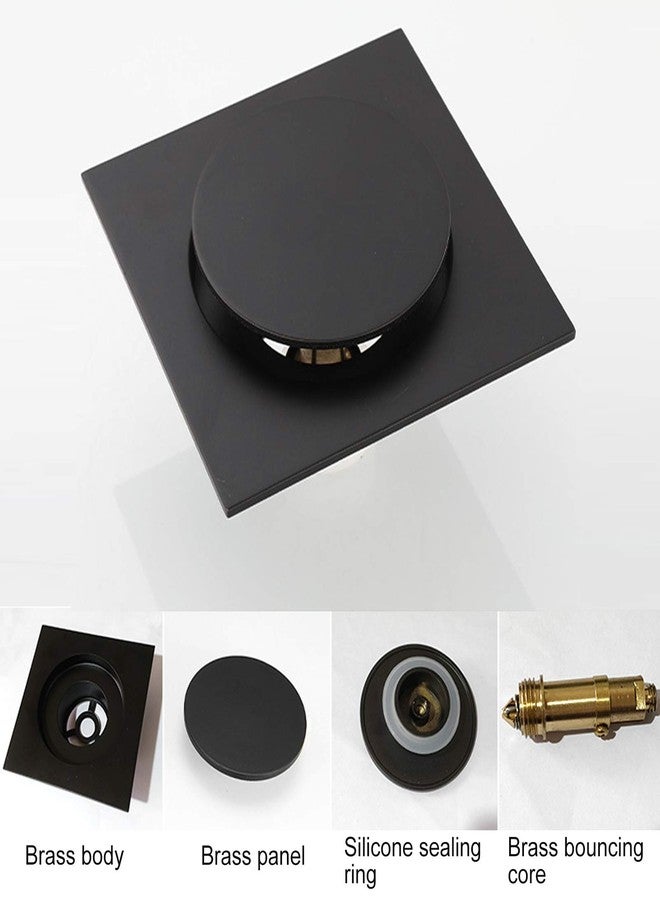 ايجويوس مصرف أرضي، مصفاة أرضية للحمام من النوع العلوي، مصفاة شعر للمرحاض، نظام تصريف سريع للمنزل والفندق والحمام والمطبخ (مصرف أرضي أسود) - Image 3