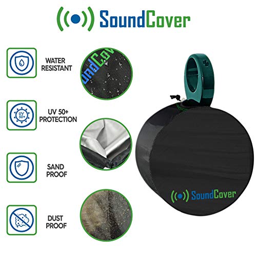 SoundCover Marine Wakeboard Tower Speaker Covers for 6.5” Round or 6x9” Oval Speakers – 210T Polyester w/ Silver UV Coating – Water-Resistant, Double-Stitched with Drawcord, Drainage Eyelets – Medium (Set of 2) - Image 5