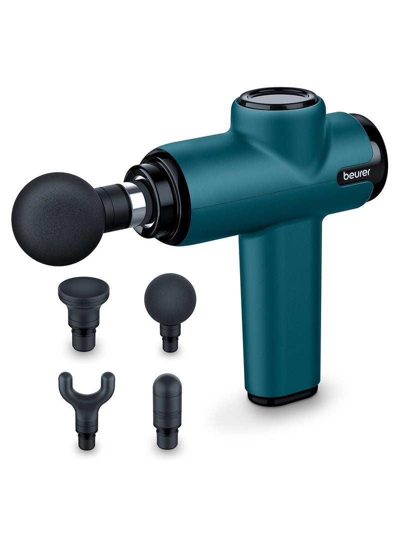 Beurer - MG 99 Compact Massage Gun, Mini Deep Tissue Massager with 4 Attachments, Powerful Trigger Point Massage to Relieve Tension, Handheld Massager with 5 Intensity Levels, Rechargeable Battery - Image 1