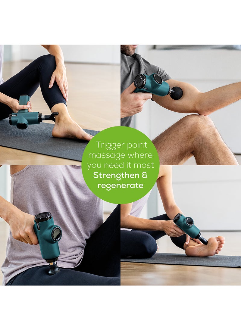 Beurer - MG 99 Compact Massage Gun, Mini Deep Tissue Massager with 4 Attachments, Powerful Trigger Point Massage to Relieve Tension, Handheld Massager with 5 Intensity Levels, Rechargeable Battery - Image 1