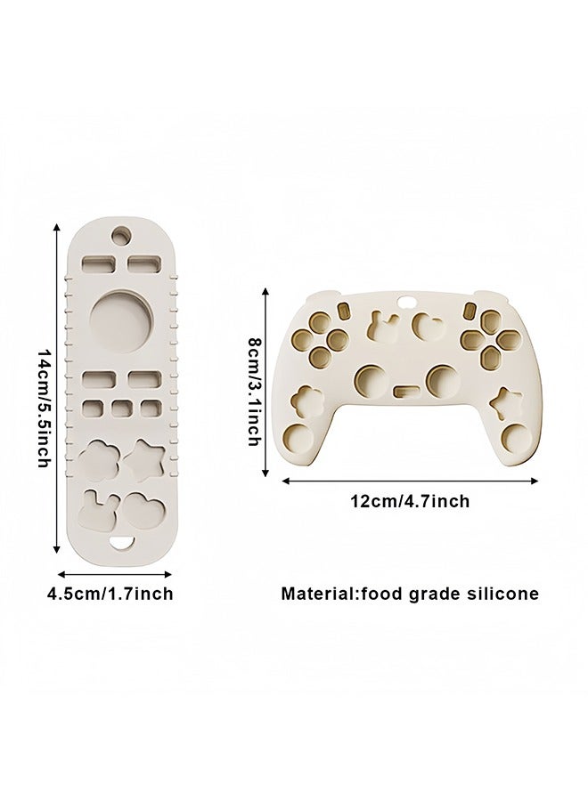 Baby Teething Toys for 3–12 Months – 2PCS Silicone Teether Set with Remote & Gamepad Design, BPA Free, Freezable, Pain Relief for Gums  - Image 3