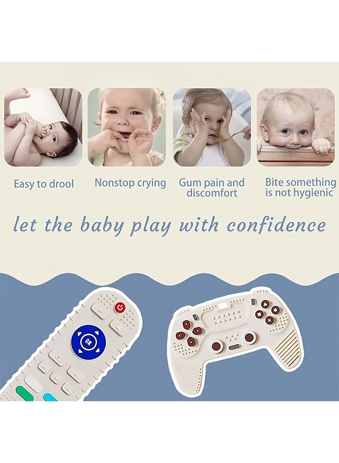 Baby Teething Toys for 3–12 Months – 2PCS Silicone Teether Set with Remote & Gamepad Design, BPA Free, Freezable, Pain Relief for Gums  - Image 5