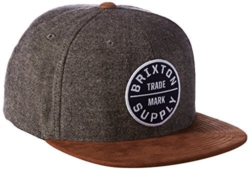 Brixton Men's Oath III Medium Profile Adjustable Snapback Hat, Grey/Copper, One Size - Image 4