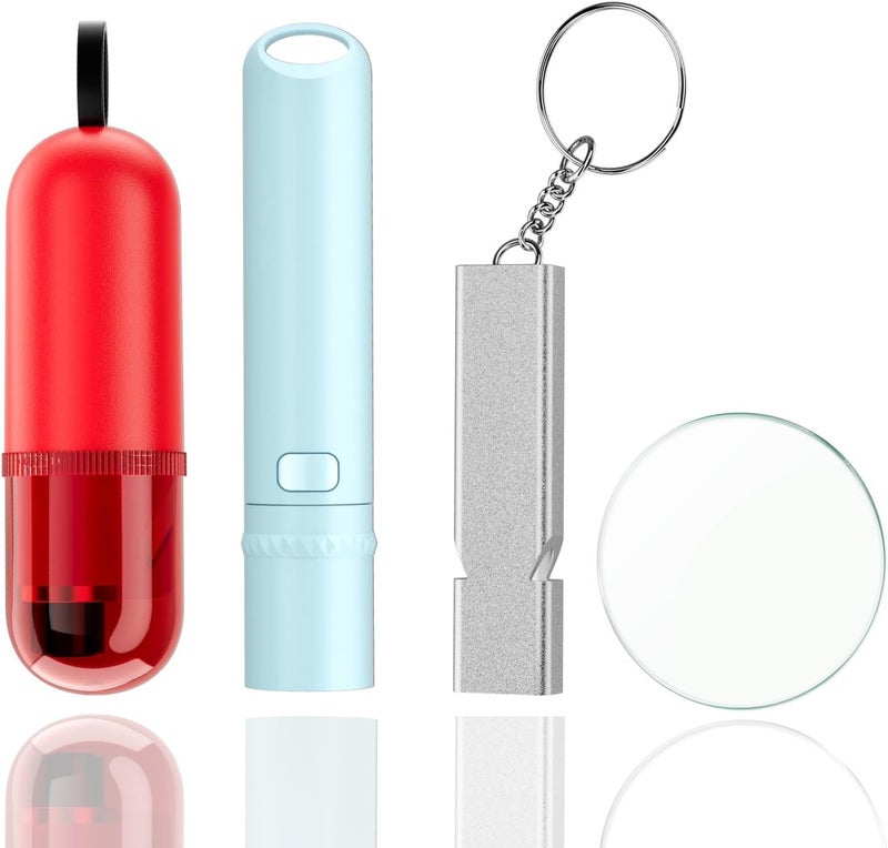 TICARVE Window Breaker Seatbelt Cutter Rechargeable Flashlights 120db+ Double Tubes Whistle Keychain Accessories Car Emergency Escape Tool Kits Portable Safety Rescue Essential Tools for Emergencies - Image 1