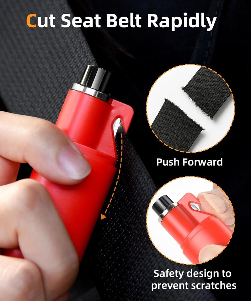 TICARVE Window Breaker Seatbelt Cutter Rechargeable Flashlights 120db+ Double Tubes Whistle Keychain Accessories Car Emergency Escape Tool Kits Portable Safety Rescue Essential Tools for Emergencies - Image 3