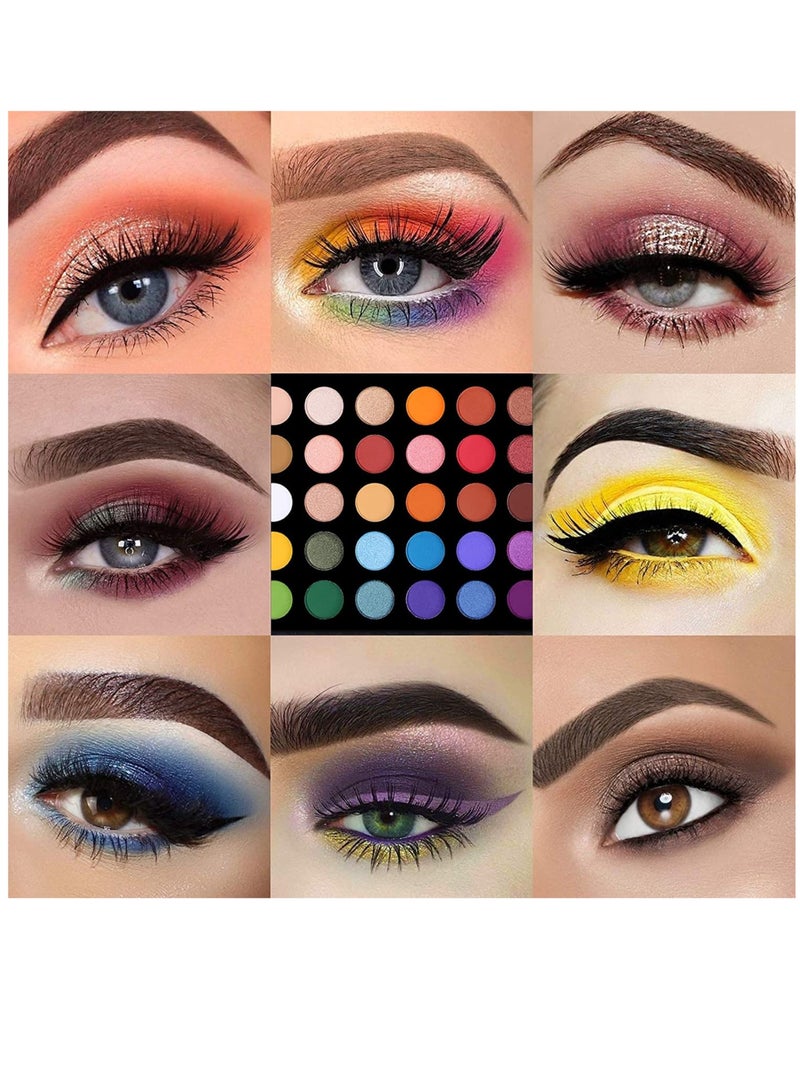 KASTWAVE Eyeshadow Pallet, Highly mented Eye Makeup Palette Matte Shimmer Metallic Eyeshadow Long Lasting Bright Colours Make Up Eye Shadows Cosmetics Gift Eye Makeup Kit for Girl - Image 5