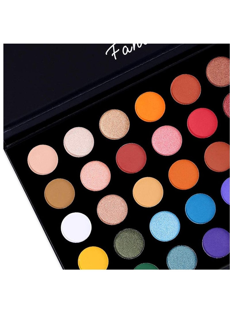 KASTWAVE Eyeshadow Pallet, Highly mented Eye Makeup Palette Matte Shimmer Metallic Eyeshadow Long Lasting Bright Colours Make Up Eye Shadows Cosmetics Gift Eye Makeup Kit for Girl - Image 2