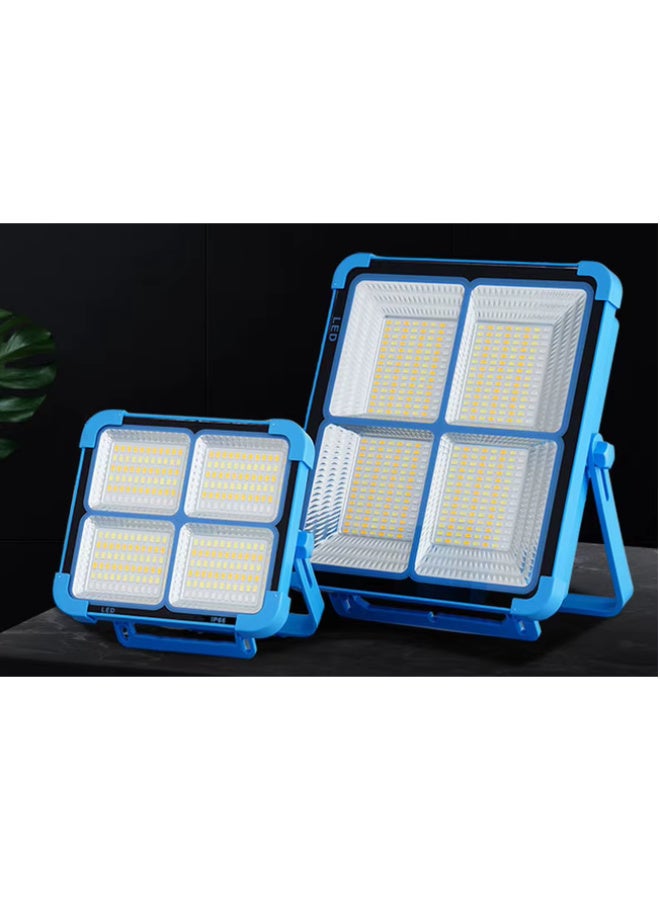 A waterproof, solar-powered outdoor light featuring multiple LEDs, suitable for gardens, walls, streets, and emergency situations. It can be charged via USB and also functions as a power bank. The solar panel can be mounted directly onto the light unit or detached. Storage capacity can be increased by expanding the number of batteries from three to six when needed. - Image 3