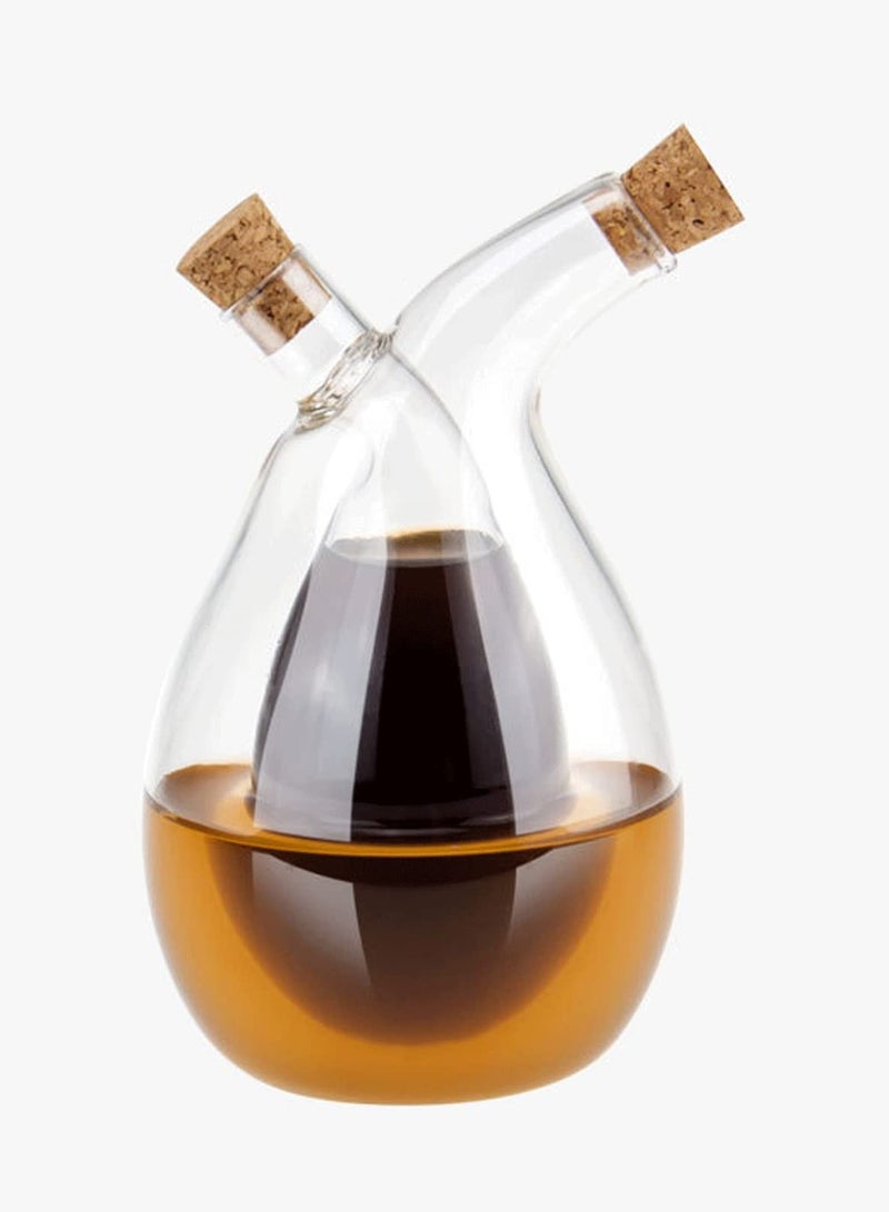 Barakah 2-in-1 Glass Olive Oil and Vinegar Dispenser Bottles Cruet, Dual Dispensing Container for Kitchen Cooking, Sleek and Functional Design - Image 1