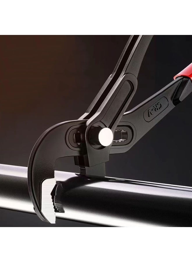 7 Inch Water Pump Pliers, CRV Steel Adjustable Tongue and Groove Large Opening Quick Release Joint Pliers with V-Jaw, Slip Joint Design with Comfort Grip, Multi Purpose V-Groove Pipe Wrench for Home Plumbing Repair,180mm - Image 2