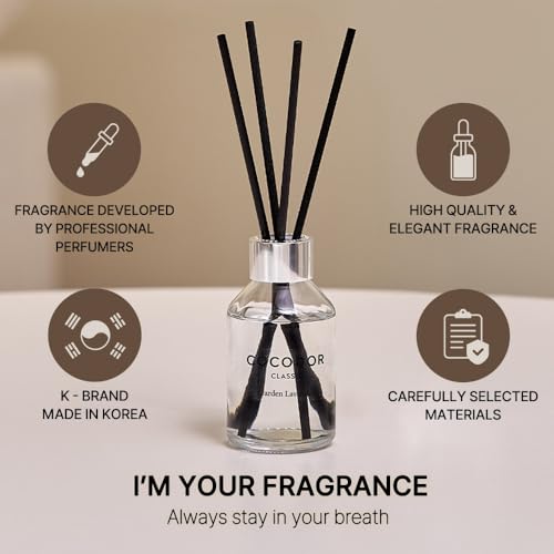 COCODOR Classic Reed DiffuserLemon Eucalyptus34oz100ml1 PackFragrance Scent Essential Oil Stick Diffuser Set for Bedroom Bathroom Home Dcor - Image 3