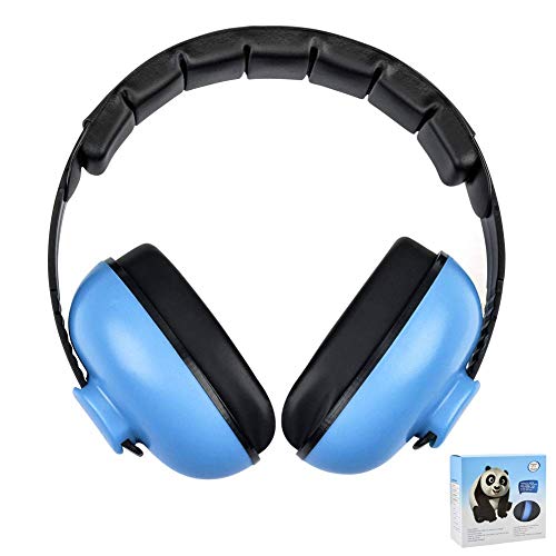 Solar-Power Baby Noise Cancelling Headphones, Ear Protection Earmuffs Noise Reduction for 0-3 Years Kids/Toddlers/Infant, for Babies Sleeping, Airplane, Concerts, Movie, Theater, Firework (Blue) - Image 1