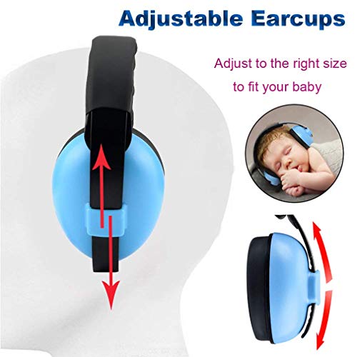 Solar-Power Baby Noise Cancelling Headphones, Ear Protection Earmuffs Noise Reduction for 0-3 Years Kids/Toddlers/Infant, for Babies Sleeping, Airplane, Concerts, Movie, Theater, Firework (Blue) - Image 2