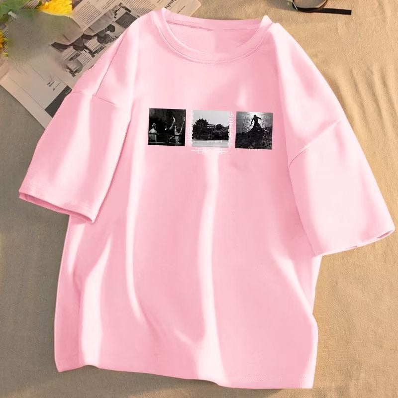 Trendy T-shirt ins round neck Japanese style summer youth fashion printing loose short sleeve fashion fashion brand Simple Men - Image 4